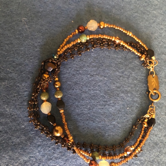Beaded necklace and bracelet. Each have multi strands. Sterling silver clasp - Picture 3 of 10